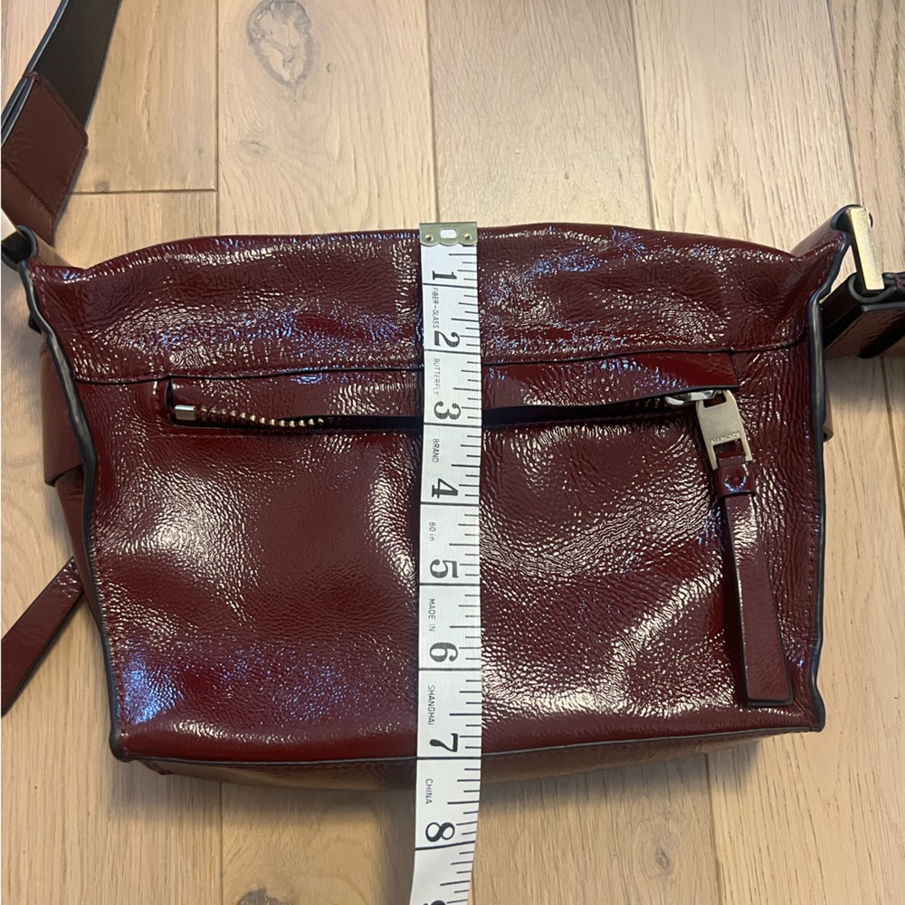 All Saints Patent Leather Crossbody Bag with Adjustable Strap - Picture 7 of 10